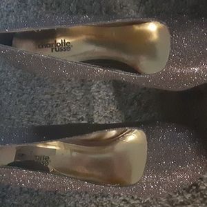Multi color glitter heels used once  size 8